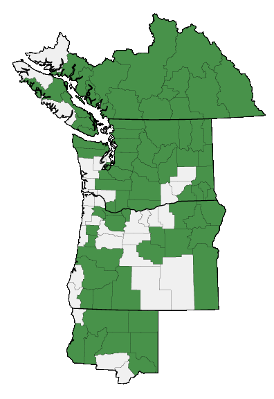 Map of where plant is found