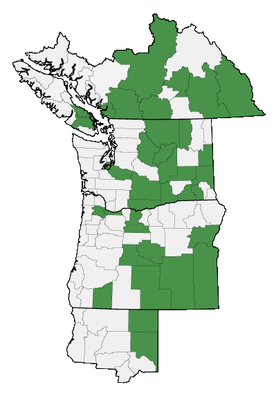 Map of where plant is found