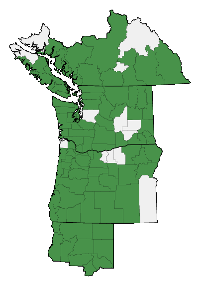 Map of where plant is found