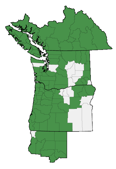 Map of where plant is found