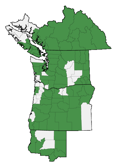 Map of where plant is found