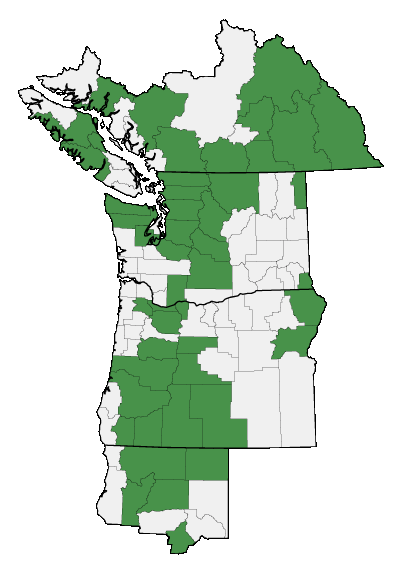 Map of where plant is found