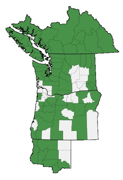 Map of where plant is found