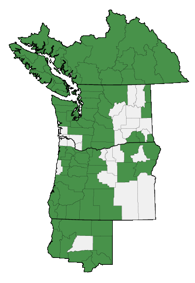 Map of where plant is found