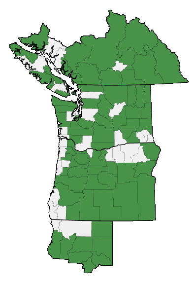 Map of where plant is found