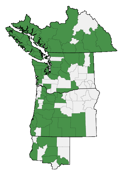 Map of where plant is found