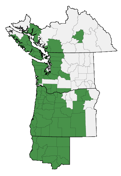 Map of where plant is found