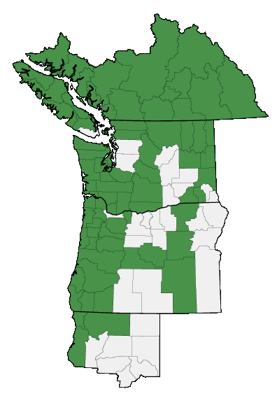 Map of where plant is found