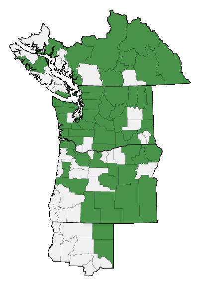 Map of where plant is found