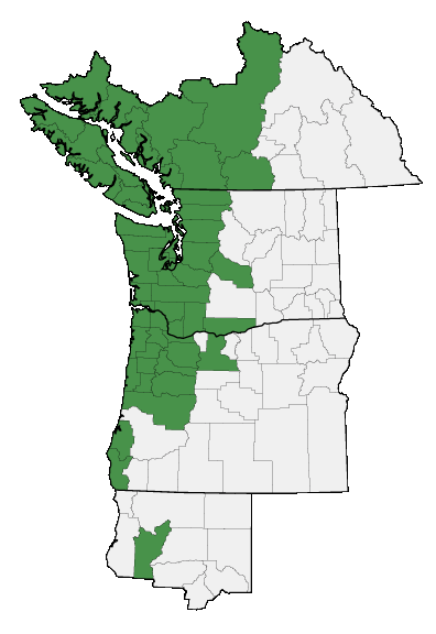 Map of where plant is found