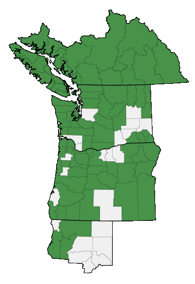 Map of where plant is found