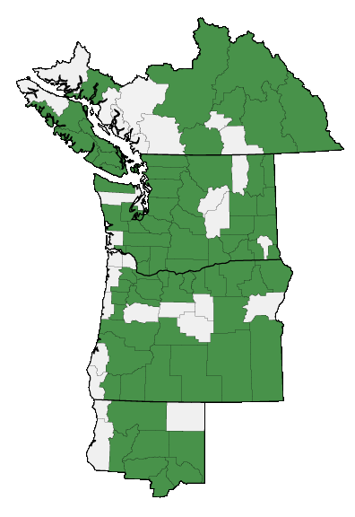 Map of where plant is found