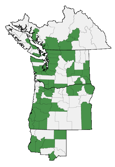 Map of where plant is found
