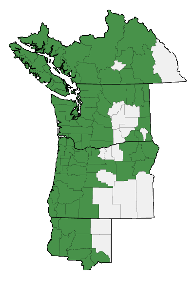 Map of where plant is found