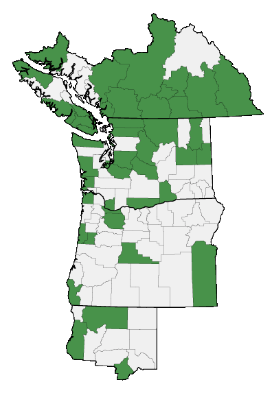 Map of where plant is found
