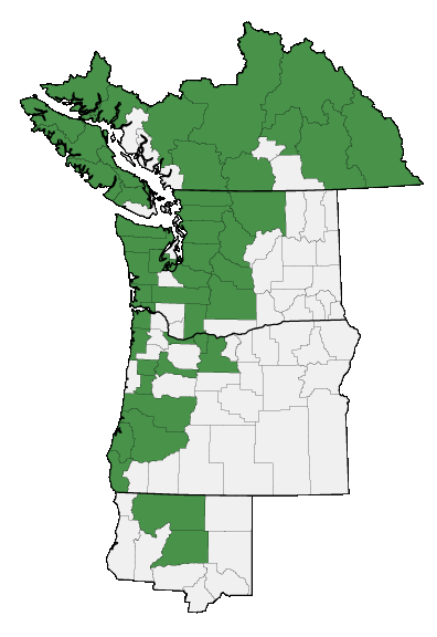 Map of where plant is found