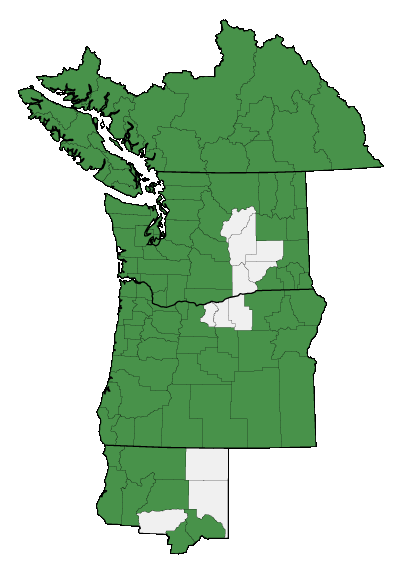 Map of where plant is found