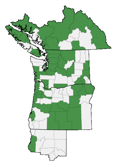Map of where plant is found
