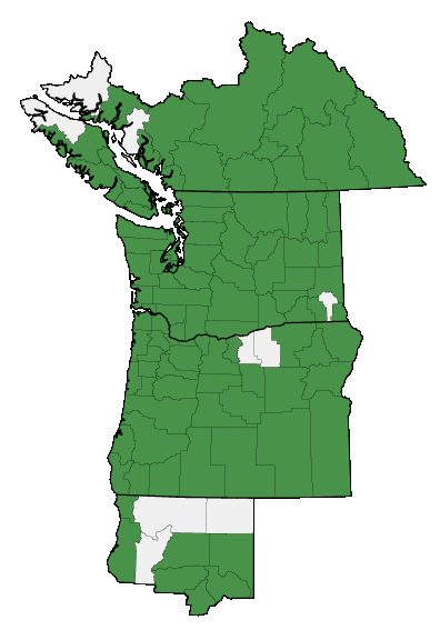 Map of where plant is found