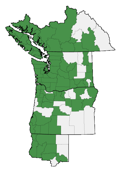 Map of where plant is found