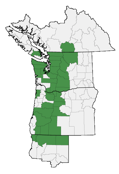 Map of where plant is found