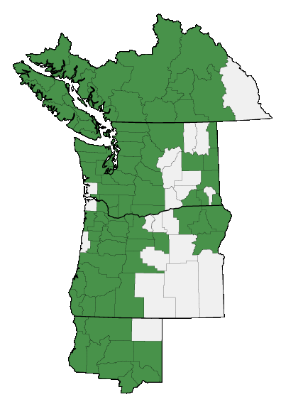 Map of where plant is found