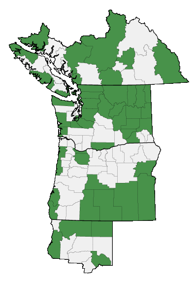Map of where plant is found