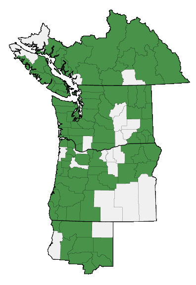Map of where plant is found