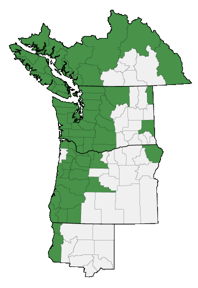 Map of where plant is found