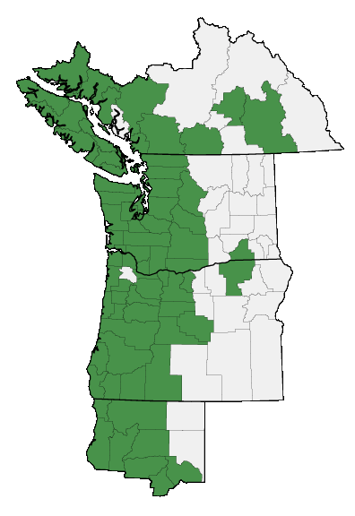 Map of where plant is found