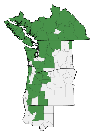 Map of where plant is found