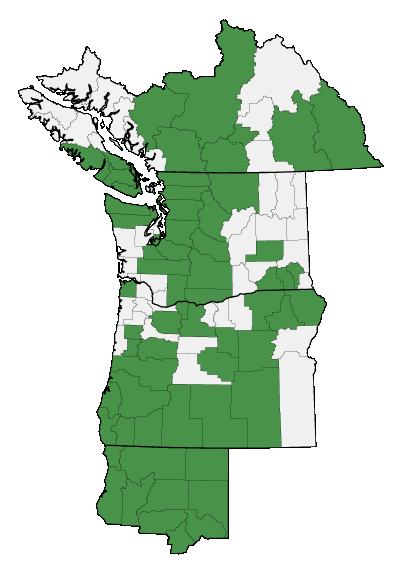 Map of where plant is found