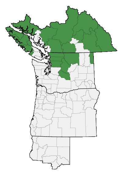 Map of where plant is found