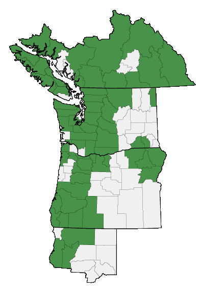 Map of where plant is found