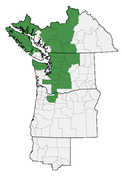 Map of where plant is found