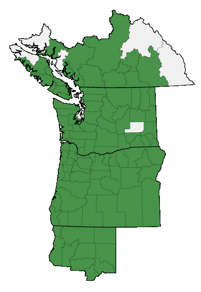 Map of where plant is found