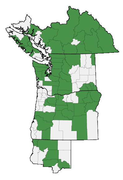 Map of where plant is found