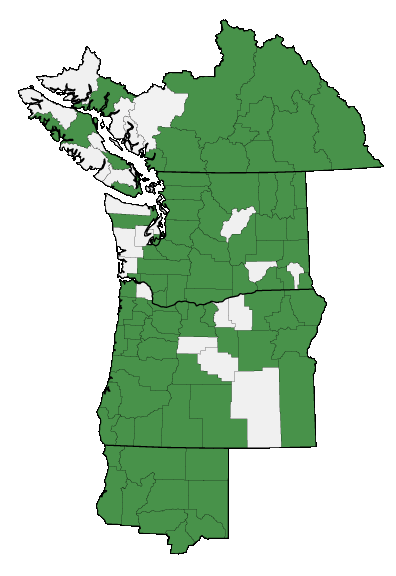 Map of where plant is found