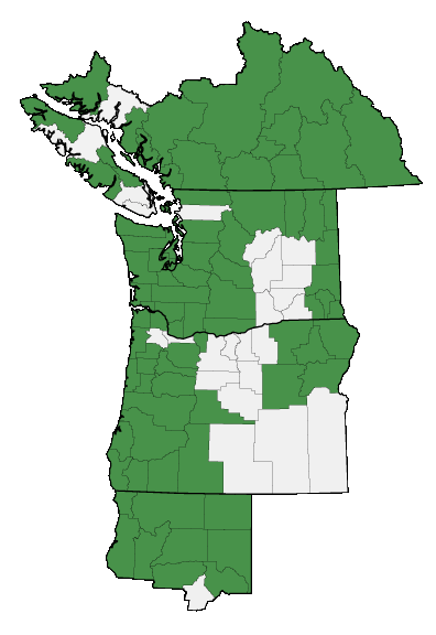 Map of where plant is found