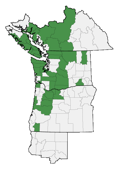 Map of where plant is found