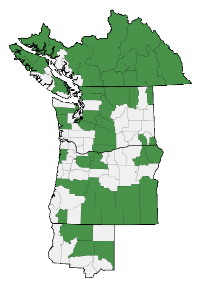 Map of where plant is found