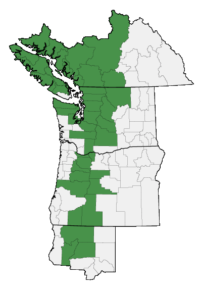 Map of where plant is found