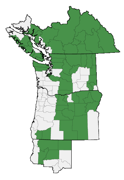 Map of where plant is found