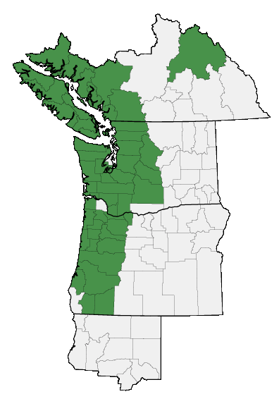 Map of where plant is found