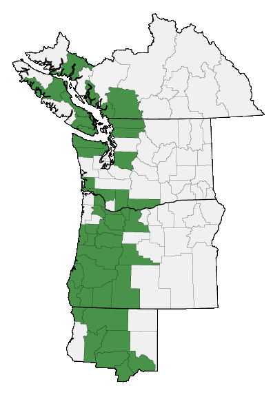 Map of where plant is found