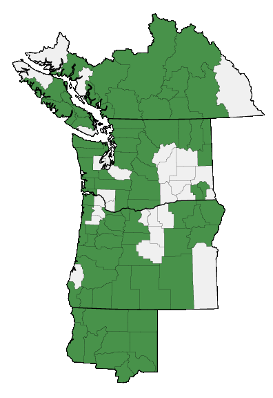 Map of where plant is found