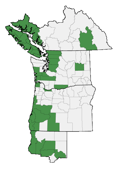 Map of where plant is found