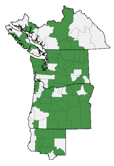 Map of where plant is found