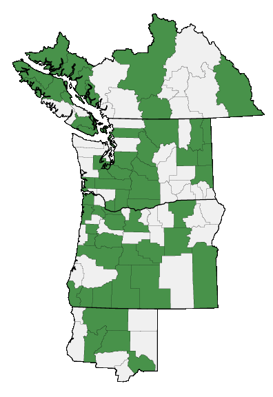 Map of where plant is found