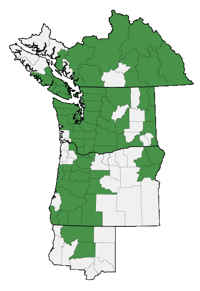 Map of where plant is found